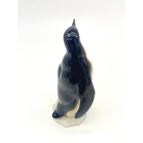 Lorenz Hutschenreuther Porcelain Penguin & Baby Germany Kunstabteilung figurine - Picture 3 of 5